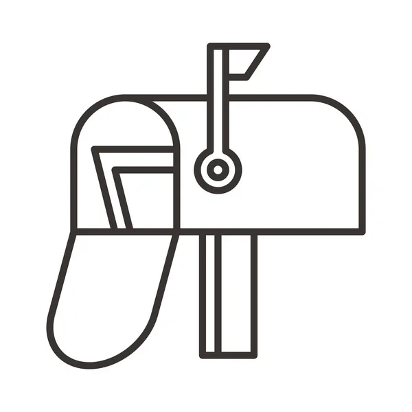 Postbus pictogram illustratie — Stockvector