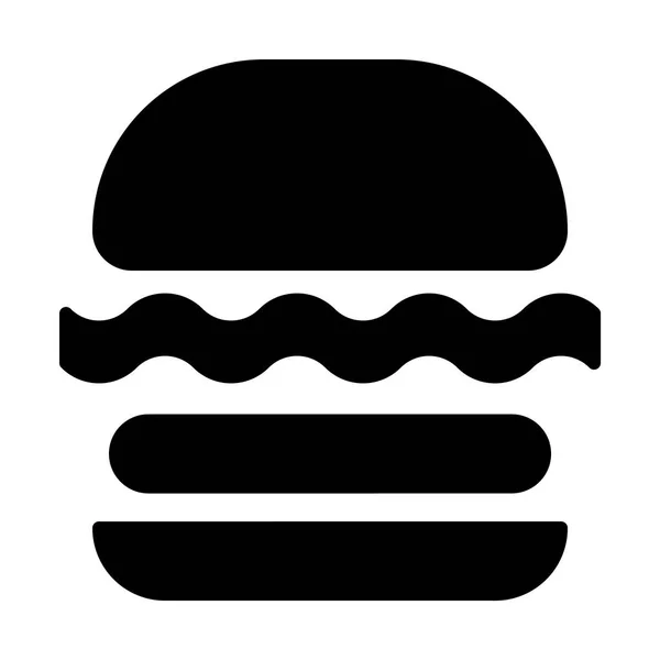 Hamburger eenvoudige pictogram — Stockvector