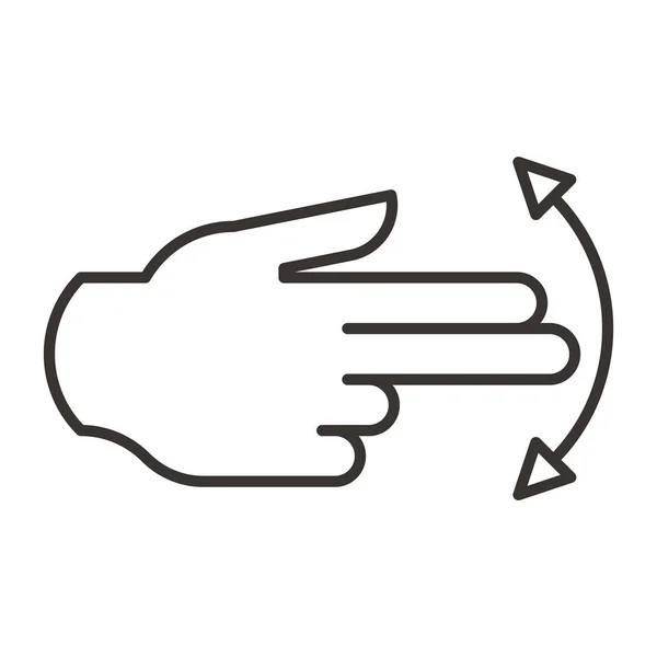 Touch gebaar-pictogram — Stockvector