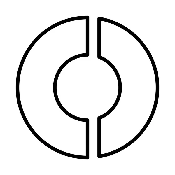 Cirkeldiagram enkel ikon — Stock vektor