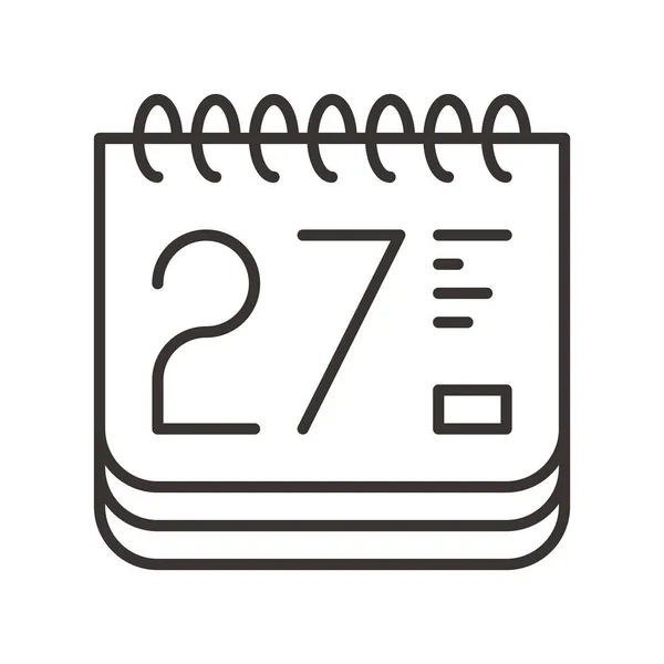 Ilustração ícone calendário —  Vetores de Stock
