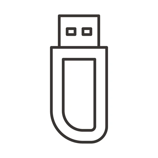 USB flash pictogram illustratie — Stockvector