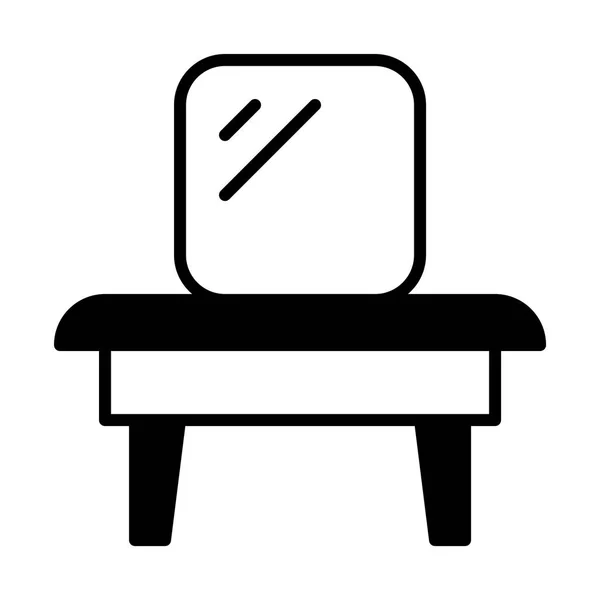 Tischspiegel-Symbol — Stockvektor