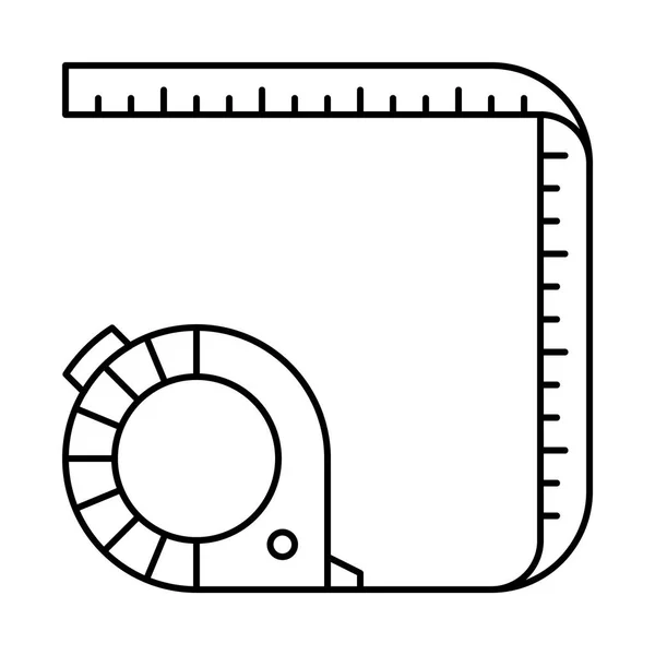 測定テープ アイコン — ストックベクタ