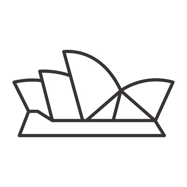 悉尼歌剧院建筑图标 — 图库矢量图片