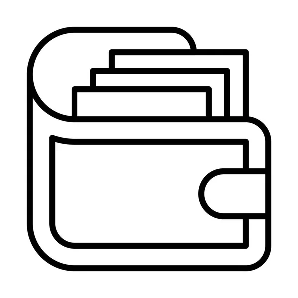 Portefeuille icône simple — Image vectorielle