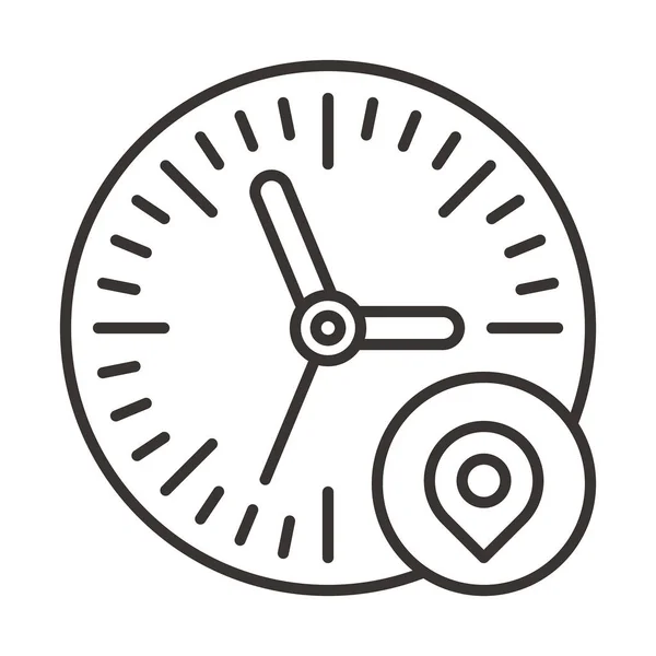 Reloj Icono Ilustración — Vector de stock