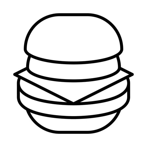 Hamburger eenvoudige pictogram — Stockvector