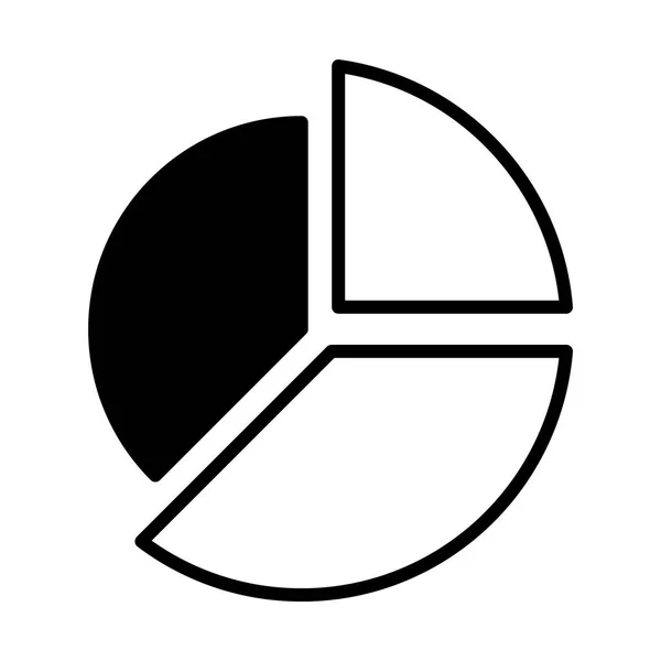 Tortendiagramm einfaches Symbol — Stockvektor