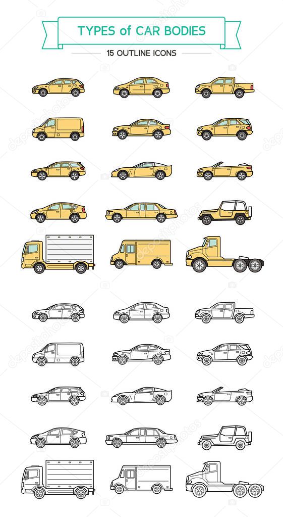 types car bodies icon 