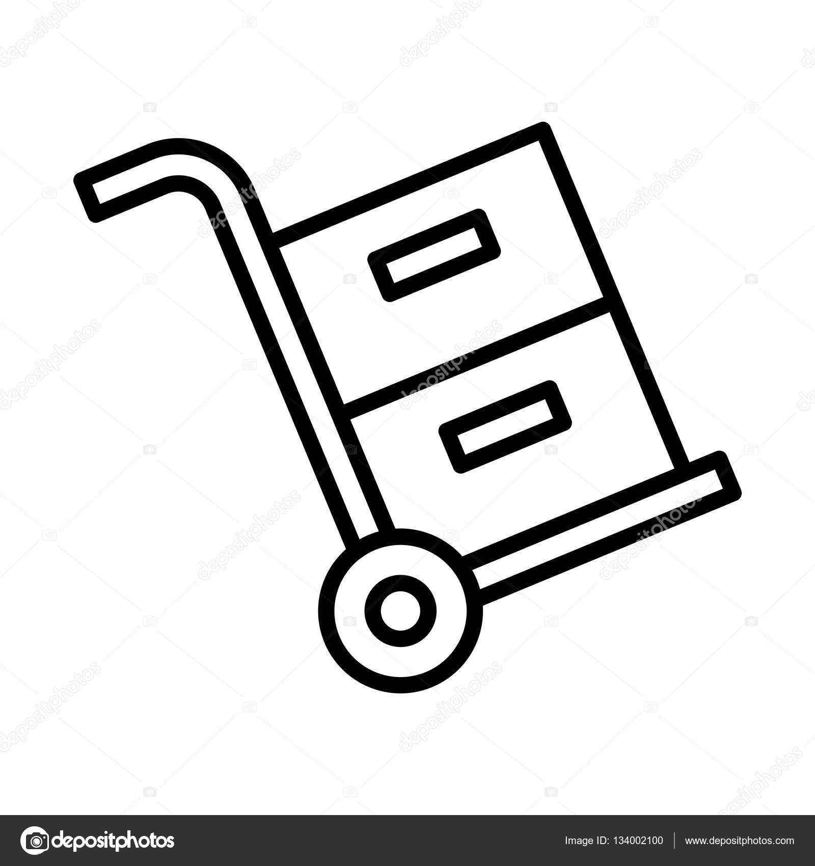 Truck with boxes icon — Stock Vector © everydaytemplate 134002100