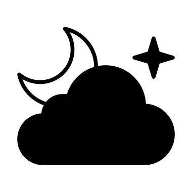 Bulutlu gece basit simgesi