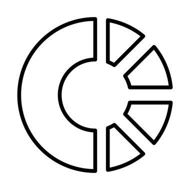 Pasta grafiği basit simgesi