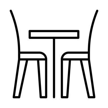 Tablo ve Sandalyeler Simgesi