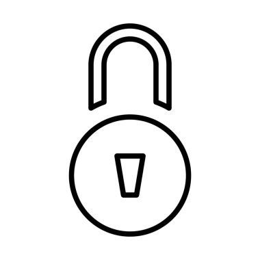 basit asma kilit simgesi