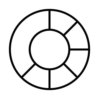 Pasta grafiği basit simgesi