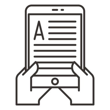 e-kitap basit simgesi