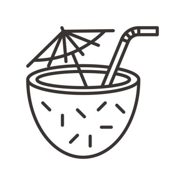 kokteyl simgesi illüstrasyon