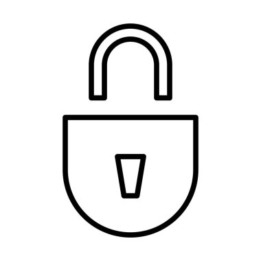 basit asma kilit simgesi