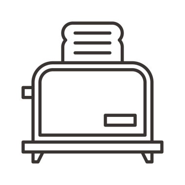 Ekmek kızartma makinesi basit simgesi