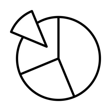 Pasta grafiği basit simgesi