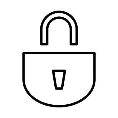 basit asma kilit simgesi