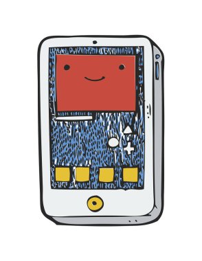 Modern telefon illüstrasyon