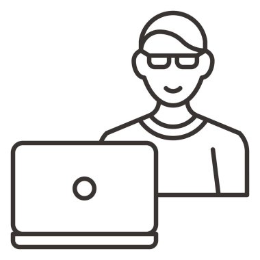 Dizüstü bilgisayarda çalışan bir kişi Avatar