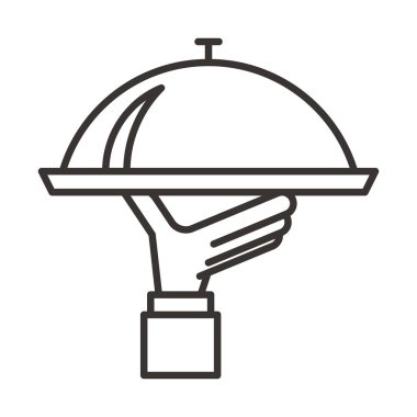 tepsi kutsal kişilerin resmi tutan garson