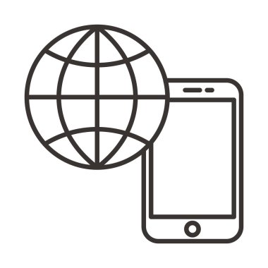 Küresel Mobil iletişim simge tasarlamak