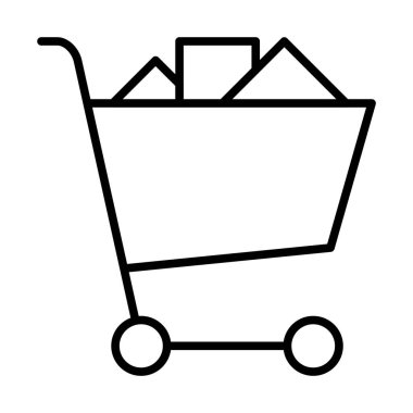 süpermarket arabası simgesi