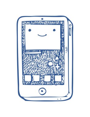 Mutlu cep telefon simgesi