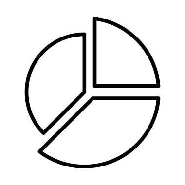 Pasta grafiği basit simgesi