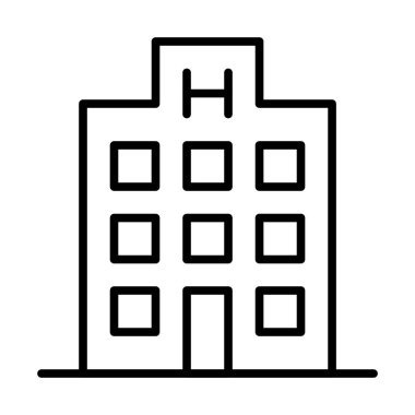 Hastane simgesi illüstrasyon