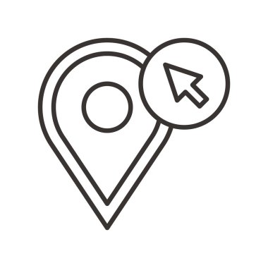 Gezinti PIN basit simgesi