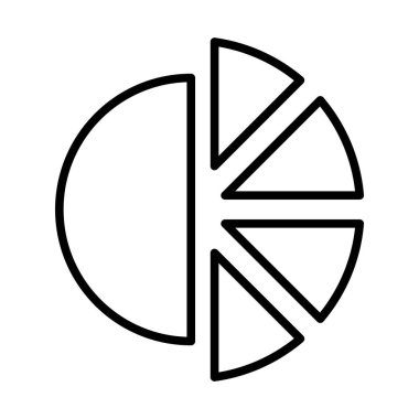 Pasta grafiği basit simgesi