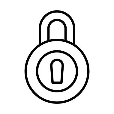 basit asma kilit simgesi