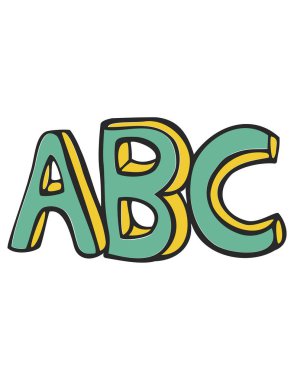 ABC harfleri illüstrasyon
