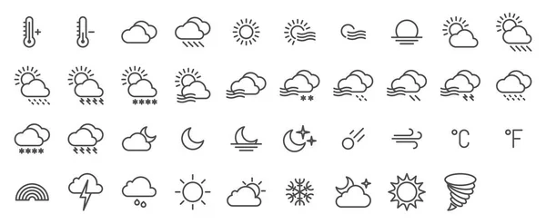 Différentes icônes météo — Image vectorielle