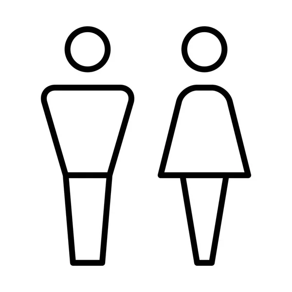 Illustrazione icona uomo e donna — Vettoriale Stock