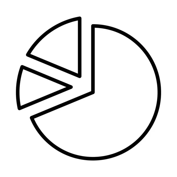 Cirkeldiagram enkel ikon — Stock vektor