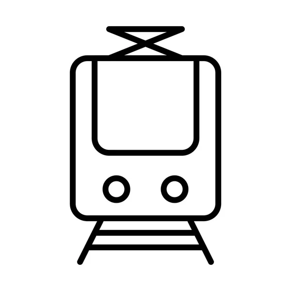 Ilustración del icono del tranvía — Vector de stock