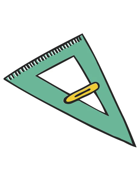 Triángulo regla icono — Vector de stock