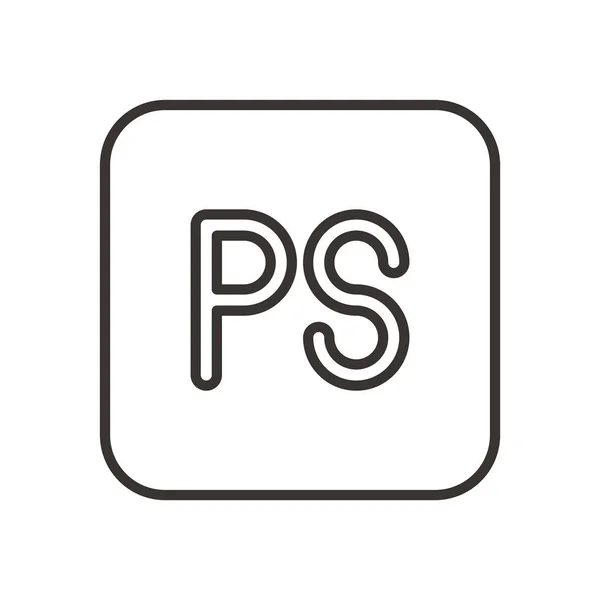 PS icon illustration — Stock Vector