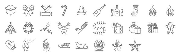 Set of Christmas icons 