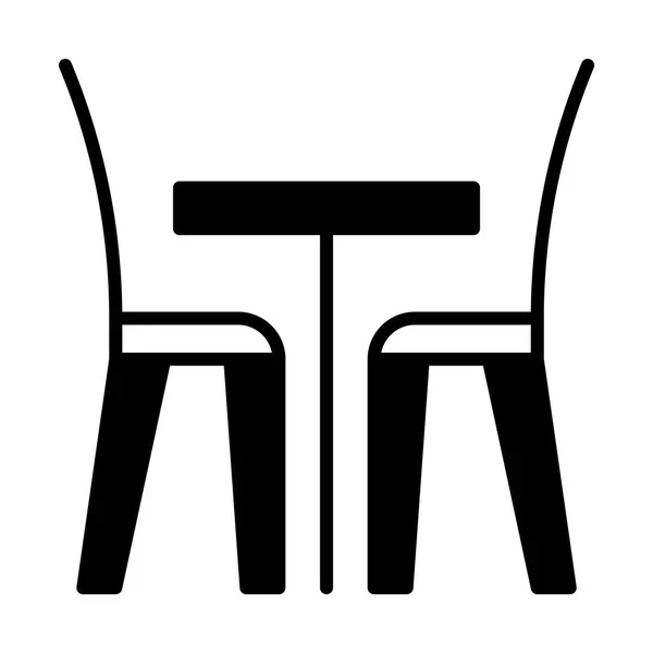 Icona tavolo e sedie — Vettoriale Stock