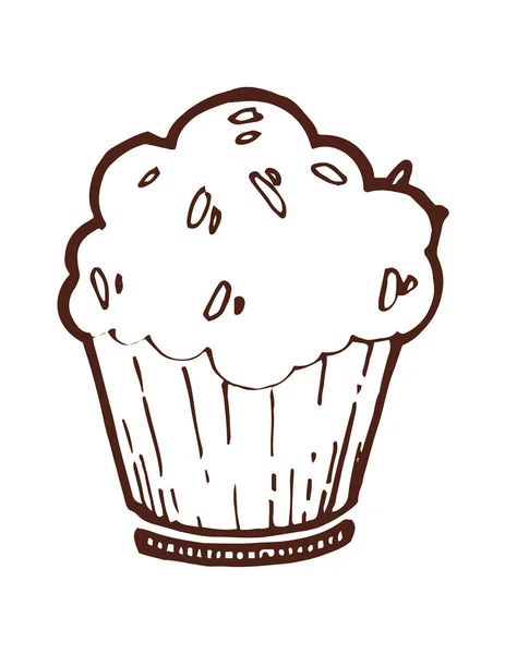 Einfaches Cupcake-Symbol — Stockvektor