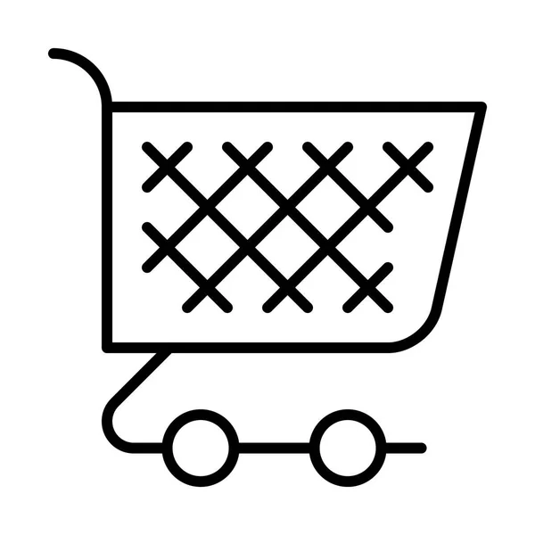 Supermarket cart icon — Stock Vector