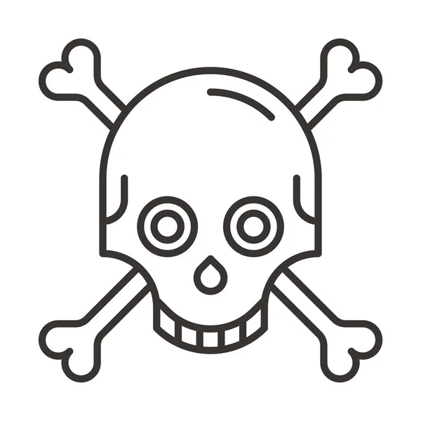 Иконка черепа и перекрестных костей — стоковый вектор