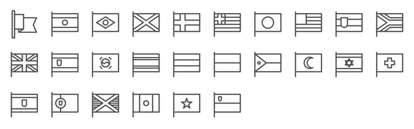 Symbole für Navigationsfahnen — Stockvektor